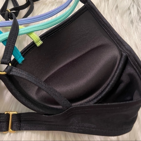 Collections by Catalina Push Up Bikini Top Black Strappy - Picture 9 of 10